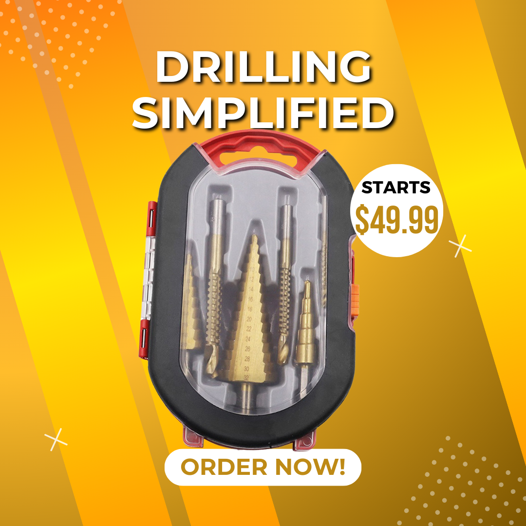 6Pcs Titanium Step Drill Bit Set