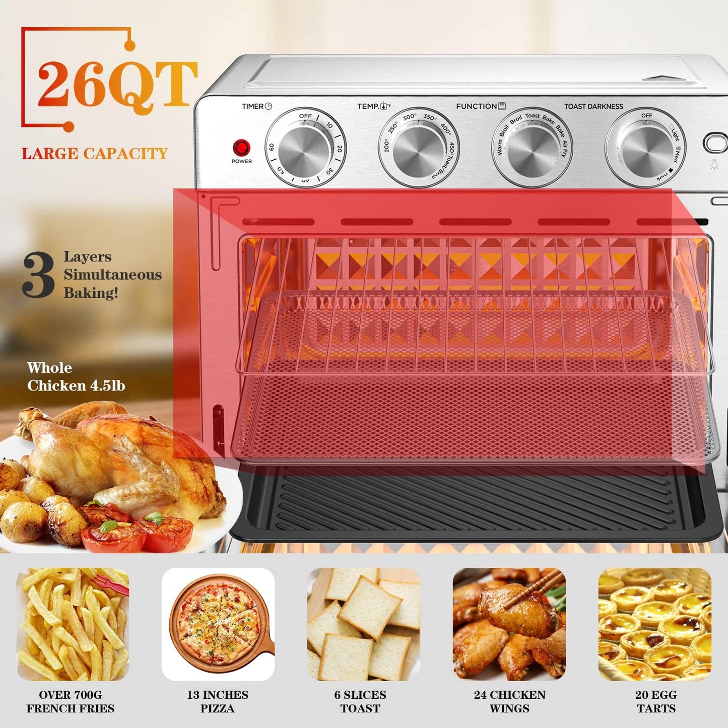 Geek Chef 26QT Air Fryer Oven