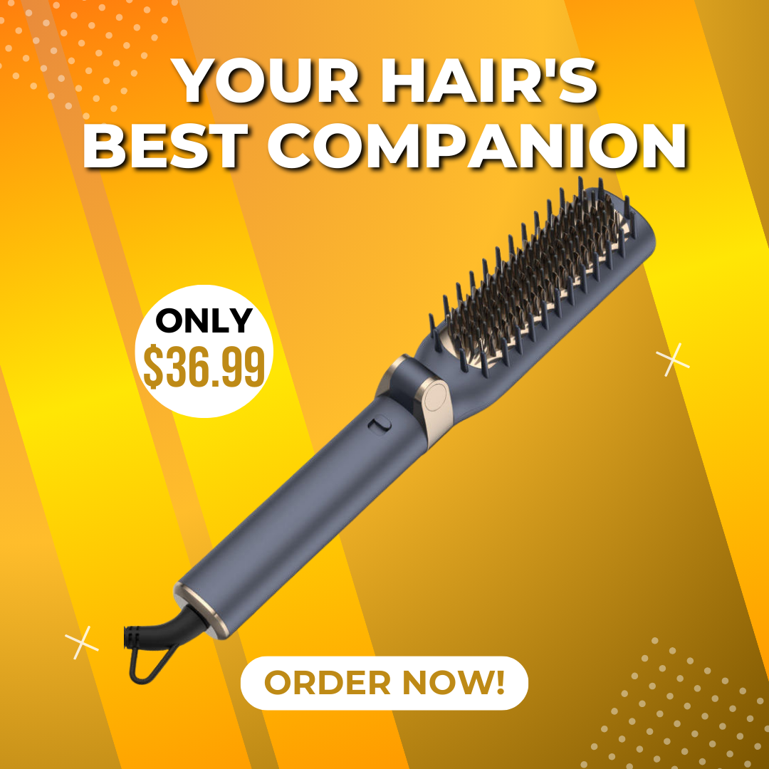 Foldable Heating Hair Straightener Brush