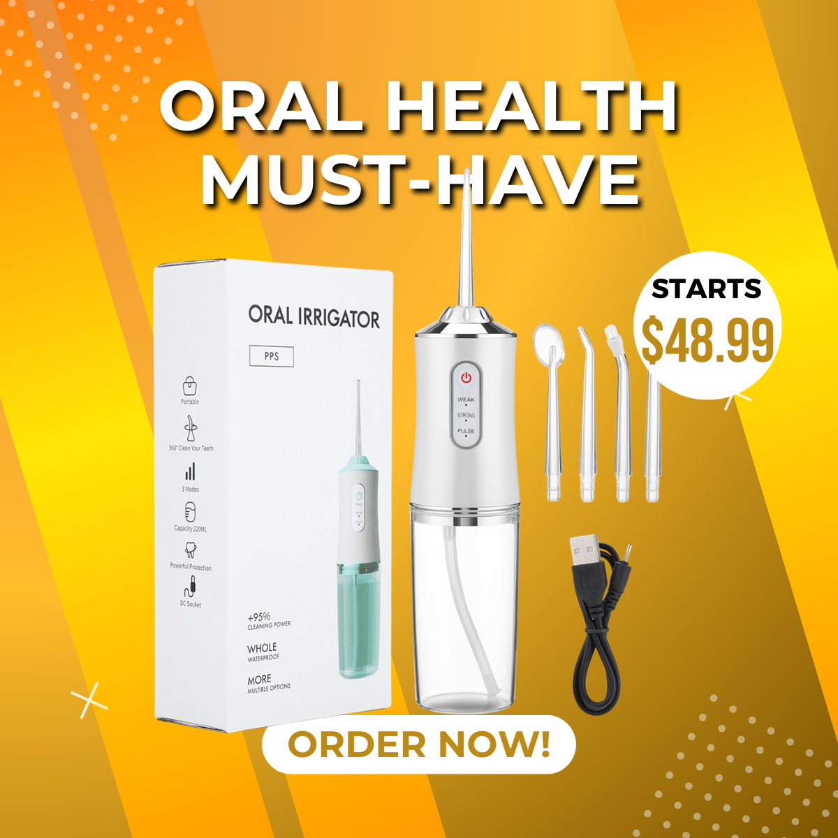 Portable Dental Oral Irrigator