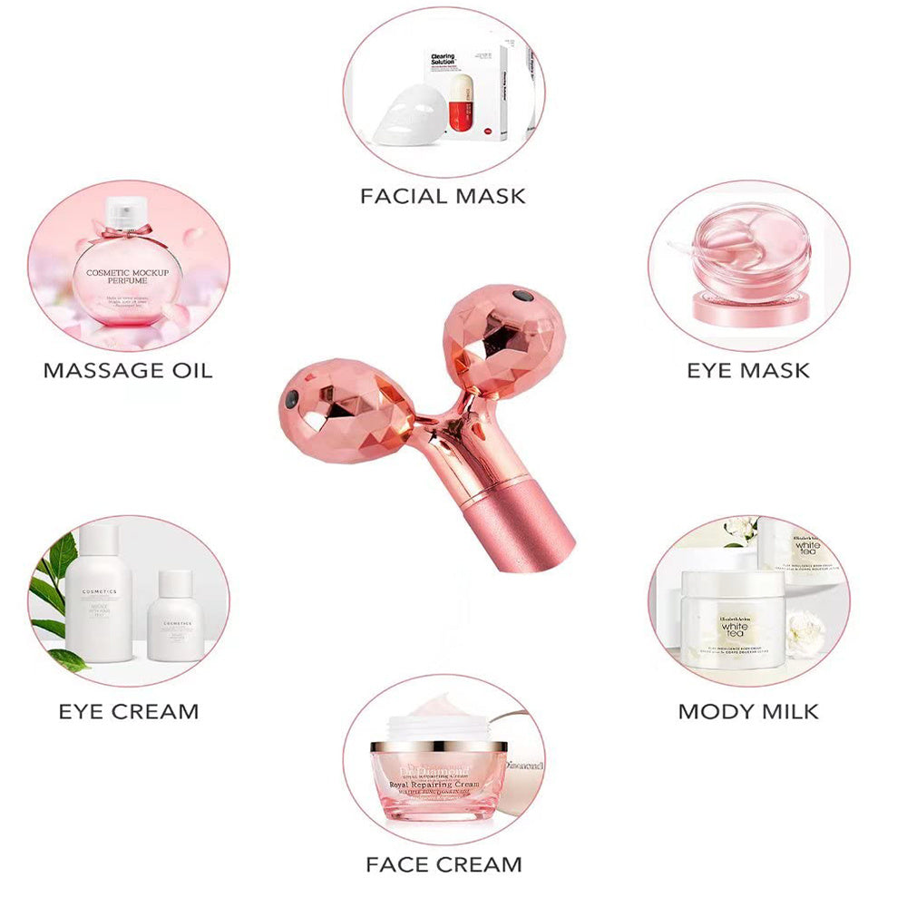 5-in-1 Rose Quartz Face Massager