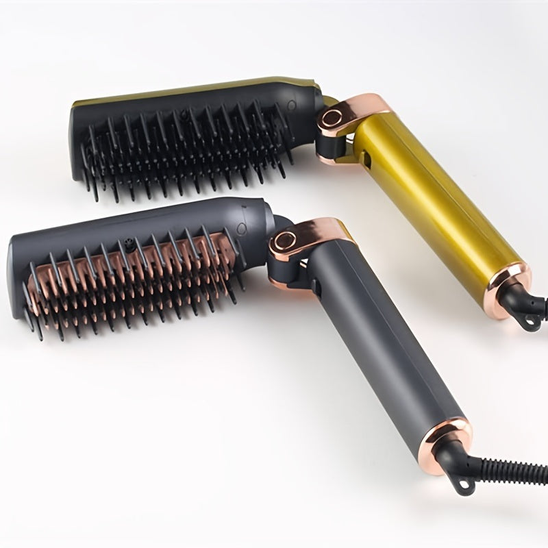 Foldable Heating Hair Straightener Brush