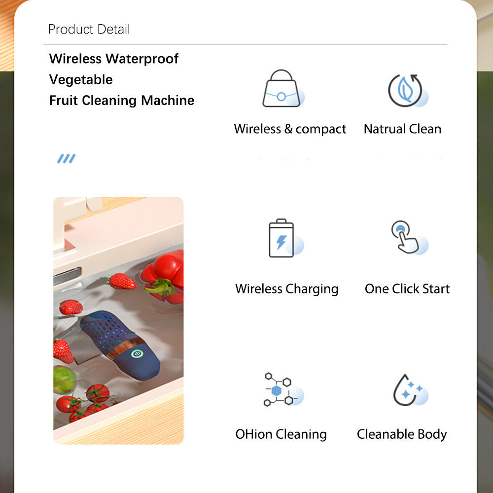 Portable Capsule Fruit & Vegetable Cleaner
