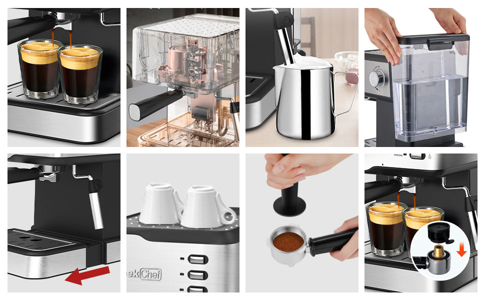 Geek Chef 20-Bar Espresso Machine