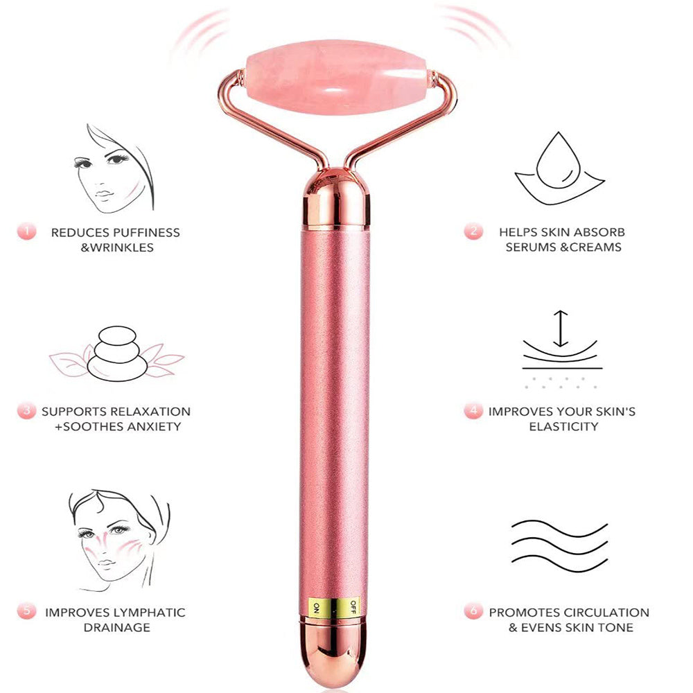 5-in-1 Rose Quartz Face Massager