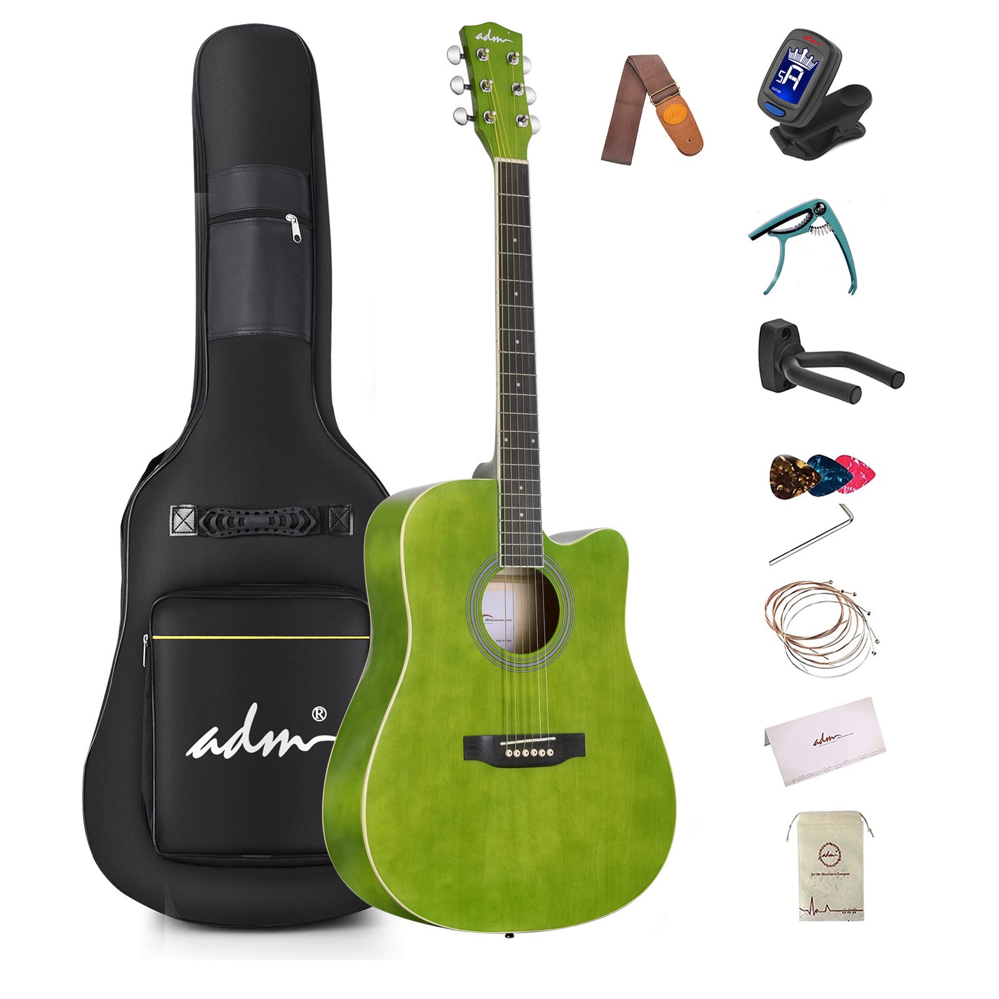 ADM 41" Gloss Acoustic Guitar Set