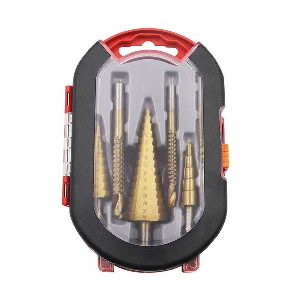 6Pcs Titanium Step Drill Bit Set