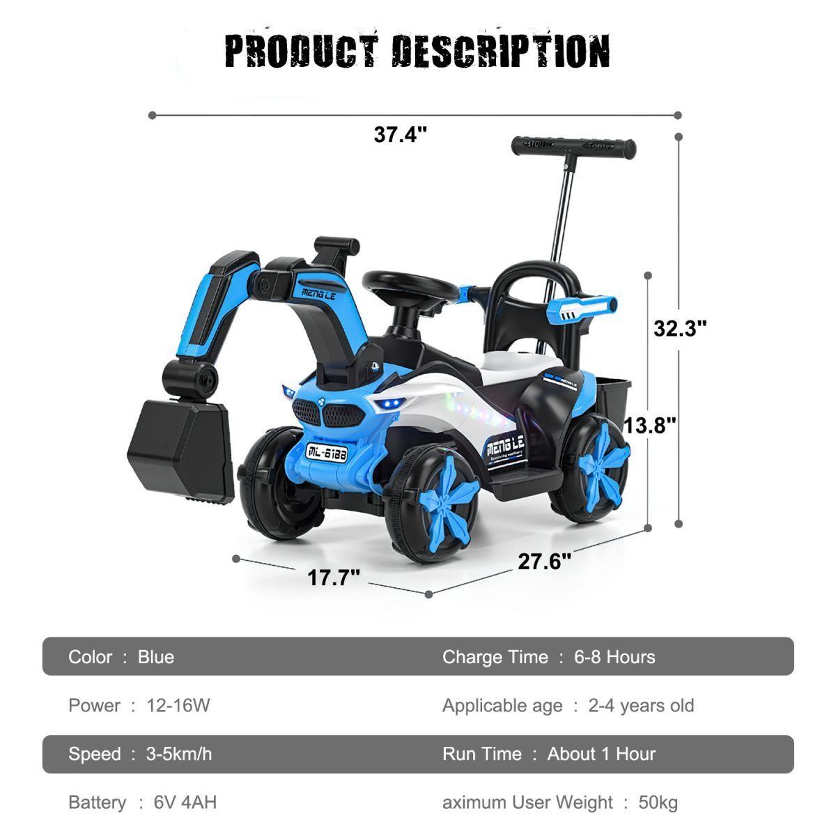 Electric Excavator - Blue