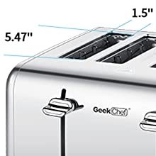 Geek Chef 4-Slice Toaster